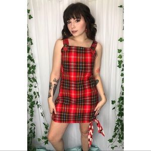 Vintage 60s plaid pinafore